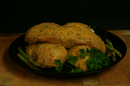 chicken - breast - galic parmsean