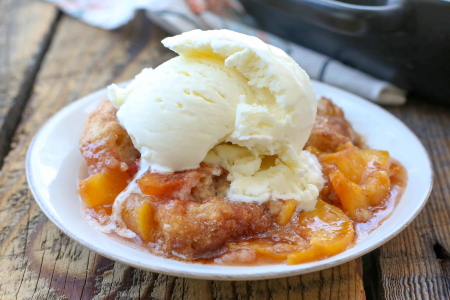 Baker Chad’s Homemade Peach Cobbler